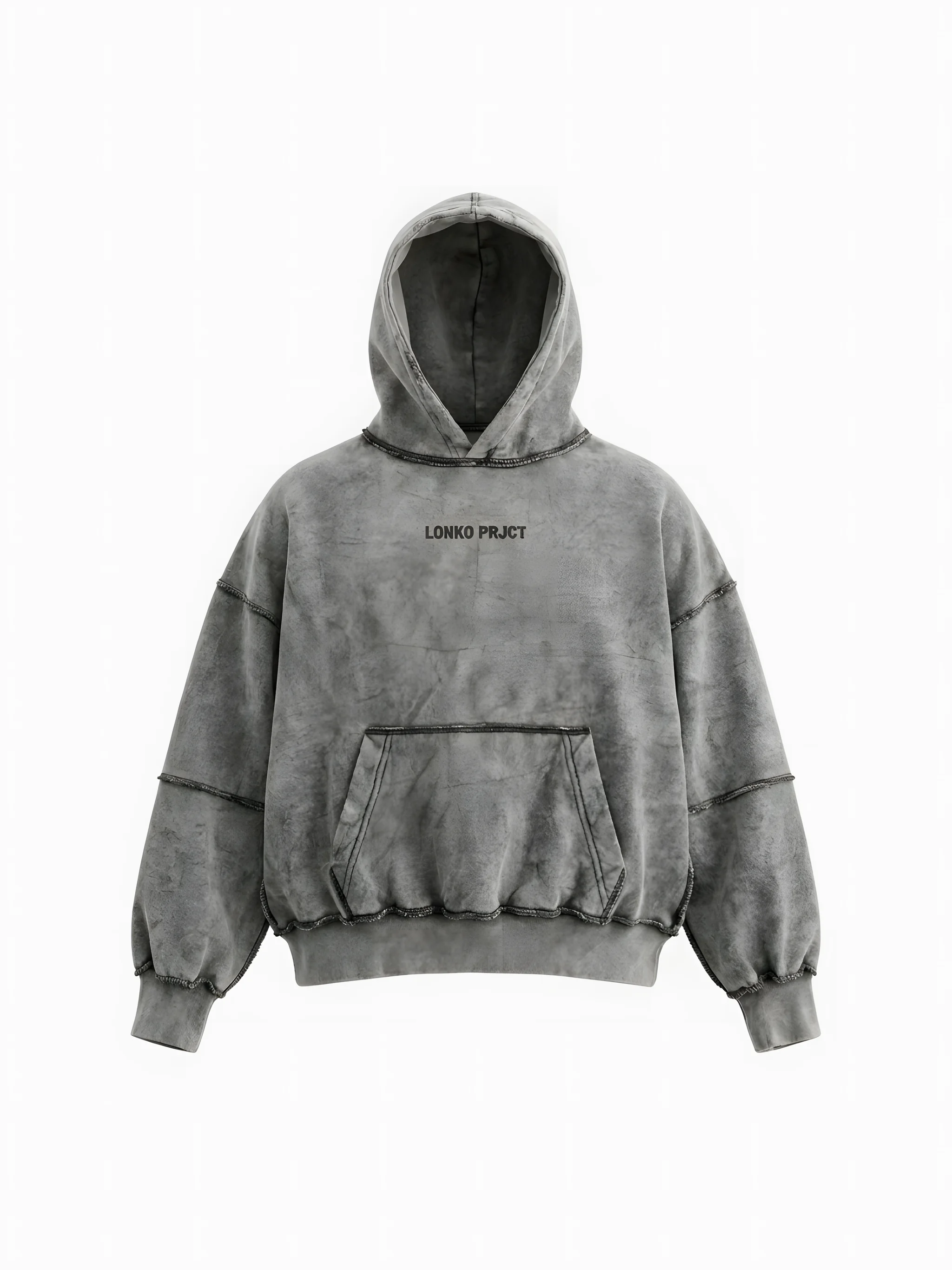 Buzo boxy washed LNK gris lavado