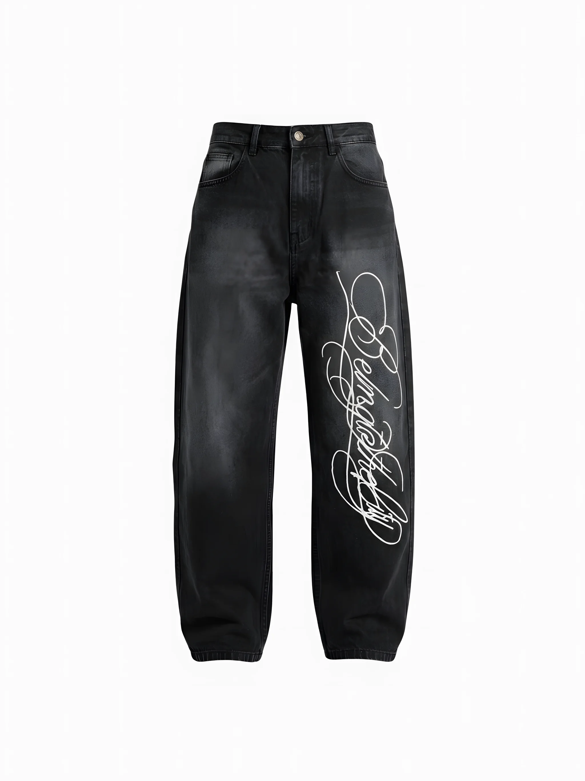 Jean baggy con lettering